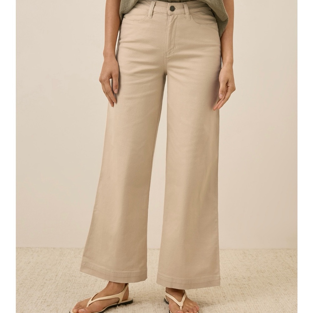 pact Stretch Twill Wide Leg Pants
